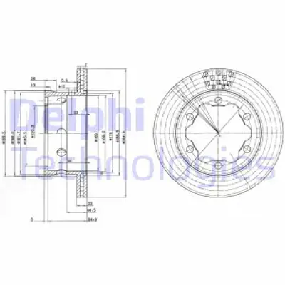 DELPHI BG3399 Fren Dıskı (Cıftlı Paket) Delıklı Arka // Vw; Sprınter // Lt1995 > 2D0615601B A9044230312