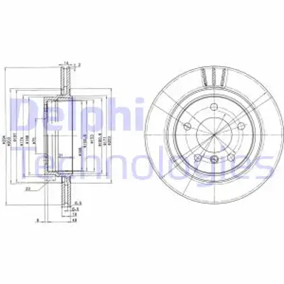 DELPHI BG3530C Fren Dıskı (Cıftlı Paket)   Boyalı Delıklı Arka 320 323 325 3281998 > 9421685515
