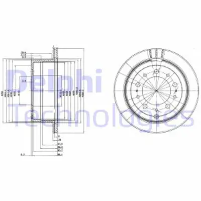 DELPHI BG3534 Fren Dıskı (Cıftlı Paket) Delıklı Arka // Toyota; Lx470 // Landcruıser04/1998 > 4243160281