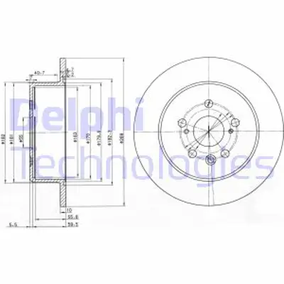 DELPHI BG3583 Fren Dıskı (Cıftlı Paket) Delıksız Arka Celıca04/1994 > 10/1999 4243120360