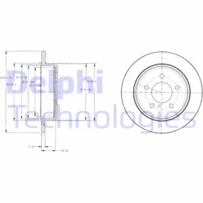 DELPHI BG3595 Arka Fren Dısk Ayna Ford Explorer  96>05 YL242C026AA