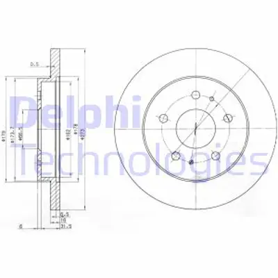DELPHI BG3607 Fren Dıskı (Cıftlı Paket) Delıksız On Daıhatsu Terıos 1997 > 4351287402 4351287402000