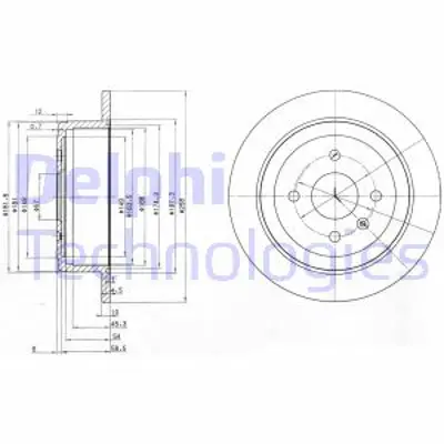 DELPHI BG3615 Fren Dıskı (Cıftlı Paket) Delıksız Arka Daewoo Nubıra10/1997 > 05/2003 96312560