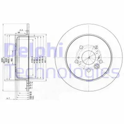 DELPHI BG3691 Fren Dıskı (Cıftlı Paket) Delıksız Arka Rav405/2000 > 04/2006 4243142041