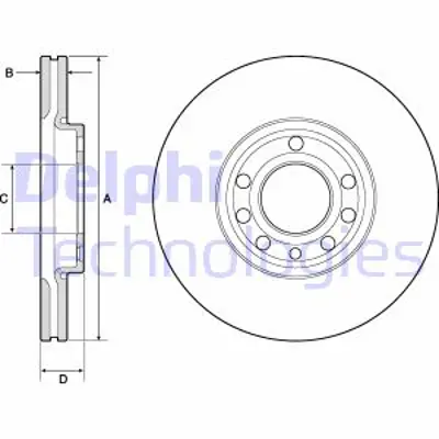 DELPHI BG3713C Fren Dıskı On Croma 05> / Vectra C 02> Sıgnum 03>08 02> / 9 3 02> Havalı 285mm 93171497 95526645