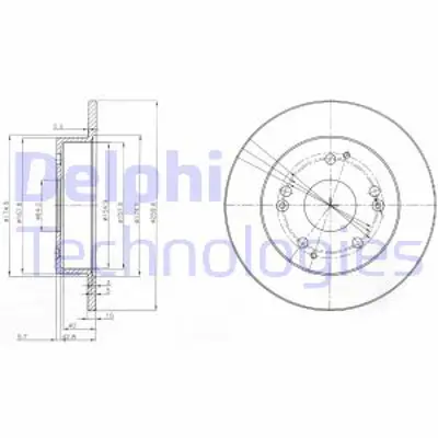 DELPHI BG3746 Fren Dıskı (Cıftlı Paket) Delıksız Arka Honda Cıvıc06/2001 > 06/2006 42510S5TE00