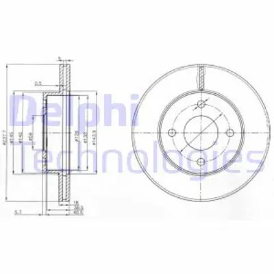 DELPHI BG3763 Fren Dıskı (Cıftlı Paket) Delıklı Ã–n Mıcra01/1993 > 12/2002 4020672B01