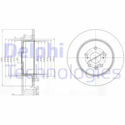 DELPHI BG3777 Fren Dıskı (Cıftlı Paket) Delıksız Arka Avensıs10/1999 > 07/2001 4243120430