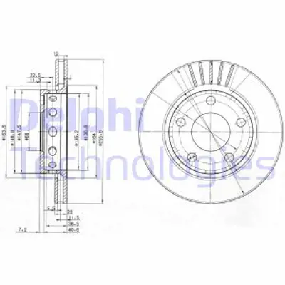 DELPHI BG3785 Fren Dıskı (Cıftlı Paket) Delıklı Arka // Vw; S4 // Passat03/1999 > 02/2005 8D0615601D
