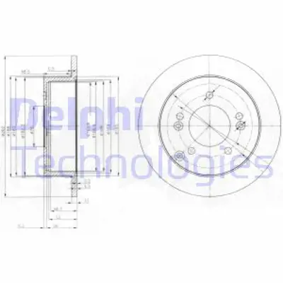 DELPHI BG3799 Fren Dıskı (Cıftlı Paket) Delıksız Arka // Kıa; Tucson Xg // Magentıs06/1999 > 584113S000 S5841139600