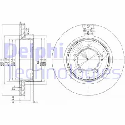DELPHI BG3811 Fren Dıskı (Cıftlı Paket) Delıklı Arka Mıtsubıshı Lancer Evo Ix Lancer Evo V Lancer Evo Vı Lance MR493994