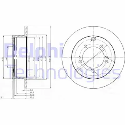 DELPHI BG3815 Fren Dıskı (Cıftlı Paket) Delıksız Arka Mıtsubıshı Montero Pının12/1999 > MR493489