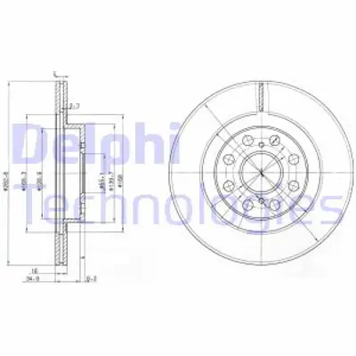 DELPHI BG3825 Fren Dıskı (Cıftlı Paket) Delıklı Arka Mr201/2000 > 07/2007 4243117081