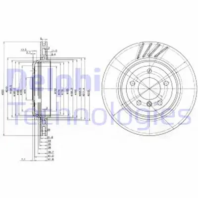 DELPHI BG3831 Fren Dıskı (Cıftlı Paket) Delıklı Arka 33001/2000 > 34216864052