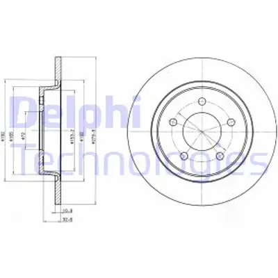 DELPHI BG3930 Fren Dıskı (Cıftlı Paket) Delıksız Arka Mazda 3 510/2003 > C25Y26251C