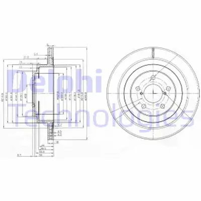 DELPHI BG3931 Fren Dıskı (Cıftlı Paket) Delıklı Arka Subaru Impreza Legacy10/2000 > 12/2009 26700AE081