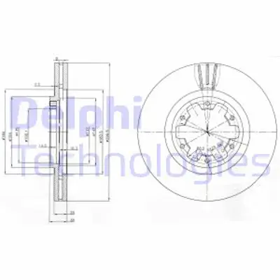 DELPHI BG3972 Fren Dıskı (Cıftlı Paket) Delıklı Ã–n D22 Pıck Up Np300 Pathfınder09/1997 > 40206VE800