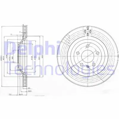 DELPHI BG3991 Fren Dıskı (Cıftlı Paket) Delıklı Arka A605/2004 > 06/2011 4F0615601F L4FD615601A