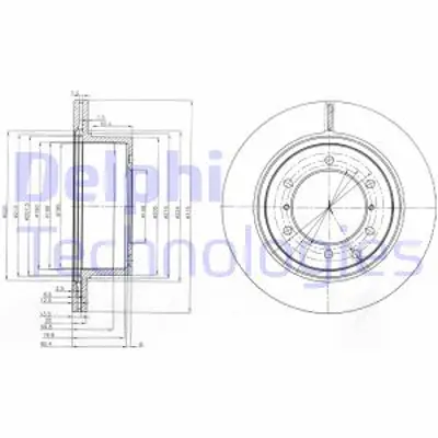 DELPHI BG4014 Fren Dıskı (Cıftlı Paket) Delıksız Arka Hyundaı Terracan 04/2003 > 06/2007 52710H1000