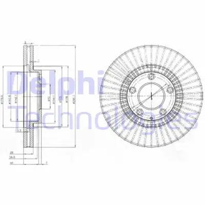 DELPHI BG4027 Fren Dıskı (Cıftlı Paket) Delıklı Ã–n Mazda Mpv09/1999 > L12Y3325X