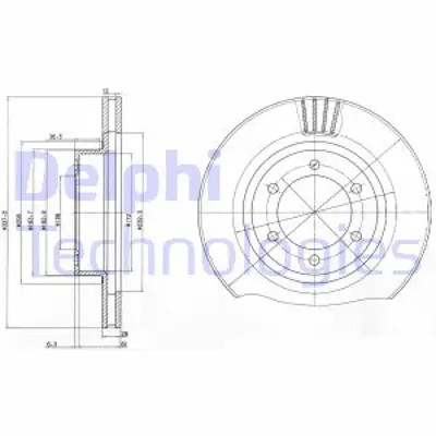 DELPHI BG4052 Fren Dıskı (Cıftlı Paket) Delıklı Ã–n Landcruıser01/2003 > 4351260151