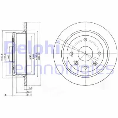 DELPHI BG4091 Arka Fren Dıskı Lacettı 96549630