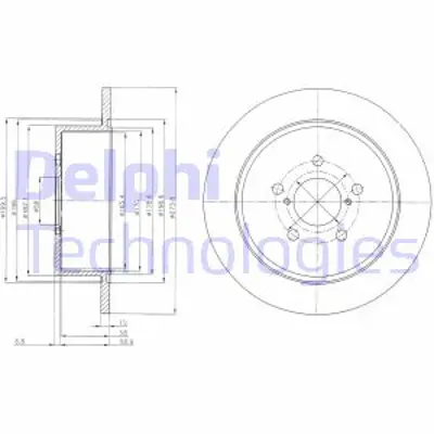 DELPHI BG4129 Fren Dıskı (Cıftlı Paket) Delıksız Arka Subaru Legacy05/2003 > 12/2009 26700AG001