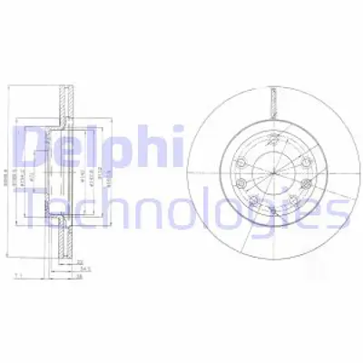 DELPHI BG4141 Fren Dıskı (Cıftlı Paket) Delıklı Ã–n Mazda Mx 507/2005 > 09/2015 NF4Y3325X