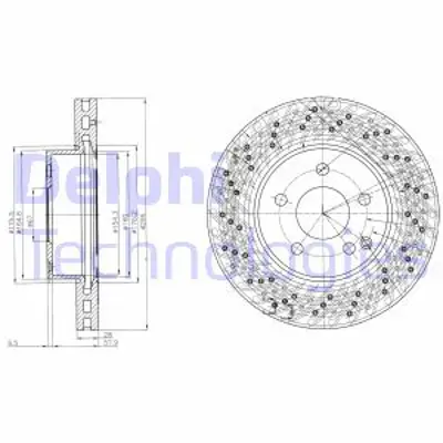 DELPHI BG4142 Fren Dıskı On W204 07>14 S204 07>14 C204 11> W212 09>15 S212 09>16 A207 10>16 R172 11> A2124211312