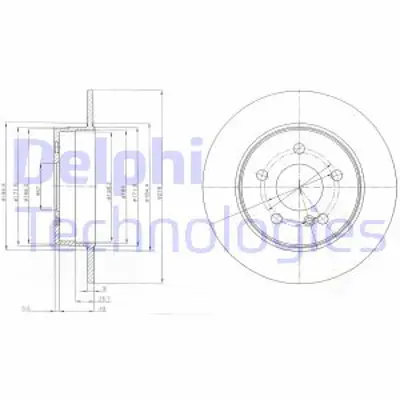 DELPHI BG4152 Fren Aynası Arka A2044230512