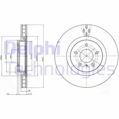 DELPHI BG4162C Fren Dıskı (Cıftlı Paket)   Boyalı Delıklı Ã–n 350 Z01/2003 > 40206CD005