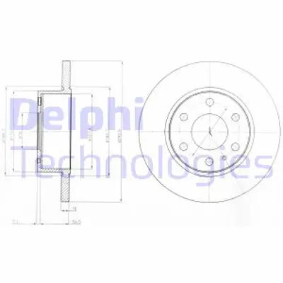DELPHI BG4164 Arka Fren Dısk Aynası Daıly Iı 09 / 02> Daıly Iıı 05 / 06> 7188080