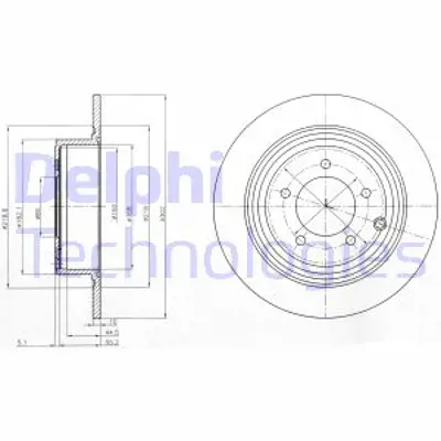 DELPHI BG4169 Fren Dıskı (Cıftlı Paket) Delıksız Arka // Dodge // Jeep // Mıtsubıshı; Sebrıng // Avenger Calıber 4615A193 4743999AB