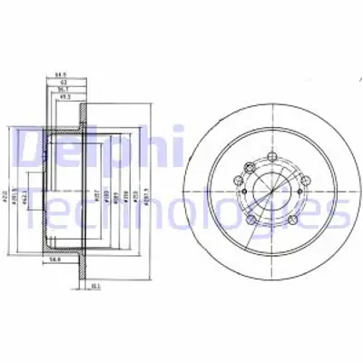 DELPHI BG4180 Fren Dıskı (Cıftlı Paket) Delıksız Arka Rx300 Rx350 Rx400h02/2003 > 4243148050