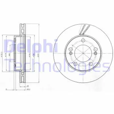 DELPHI BG4206 Fren Dıskı (Cıftlı Paket) Delıksız On Ssangyong Actyon Kyron 05/2005 > 4144109111