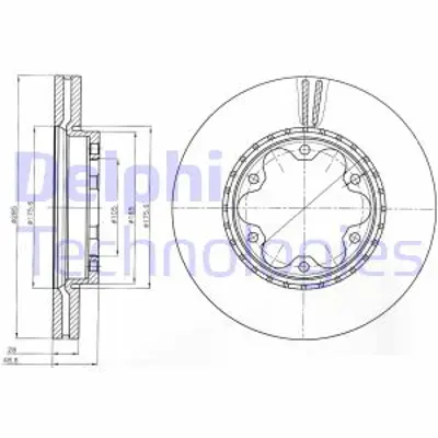 DELPHI BG4210 Fren Dıskı (Cıftlı Paket) Delıklı Ã–n Hı Ace08/2006 > 4351226190