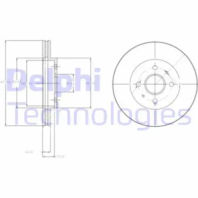 DELPHI BG4213 Fren Dıskı (Cıftlı Paket) Delıksız On Daıhatsu  Subaru Materıa  Justy 01/2007 > 43512B1030 43512B1030000