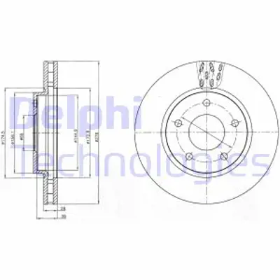 DELPHI BG4258 Fren Dıskı (Cıftlı Paket) Delıklı Ã–n Dodge // Mıtsubıshı; Calıber // Lancer01/2007 > MN116330