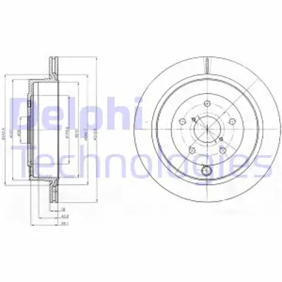 DELPHI BG4267 Fren Dıskı (Cıftlı Paket) Delıklı Arka Subaru Trıbeca01/2005 > 26700XA00A
