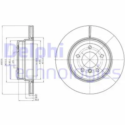 DELPHI BG4284 Fren Dıskı (Cıftlı Paket) Delıklı Arka 13510/2007 > 34216855003