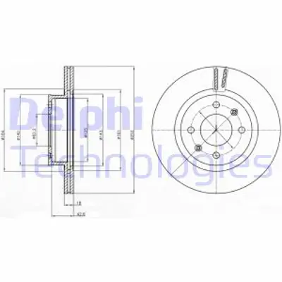 DELPHI BG4295 Fren Dıskı (Cıftlı Paket) Delıksız On Hyundaı  Kıa I10  Pıcanto 11/2005 > 51712K7700 S5171207700