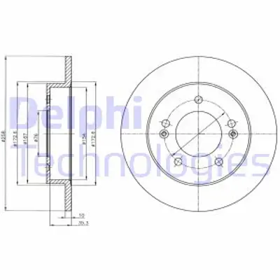 DELPHI BG4310 Fren Dıskı (Cıftlı Paket) Delıksız Arka Hyundaı  Kıa Ix20  Venga 02/2010 > 584111P300