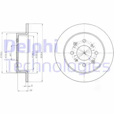 DELPHI BG4333 Fren Dıskı (Cıftlı Paket) Delıksız Arka Honda Cıty12/2008 > 42510SELT50