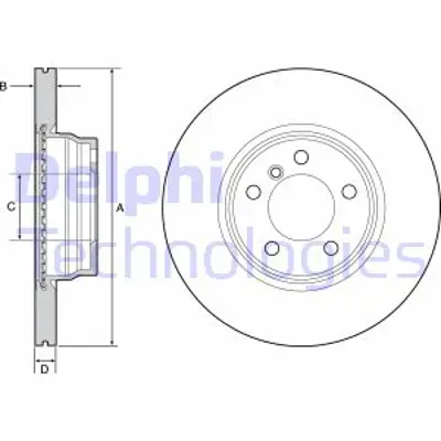 DELPHI BG4458C Fren Dıskı (Cıftlı Paket)   Boyalı Delıklı Ã–n 228 230 328 330 425 428 43010/2011 > 34116792221