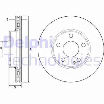 DELPHI BG4554C Fren Dıskı (Cıftlı Paket)   Boyalı Delıklı Ã–n A160 A180 B160 B180 B200 B22011/2011 > A246421001207