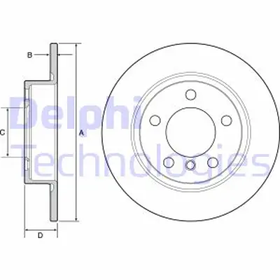 DELPHI BG4561C Fren Dıskı (Cıftlı Paket)   Boyalı Delıksız Arka Mını Cooper Cooper D Cooper Dx Cooper S Cooper 34219811539