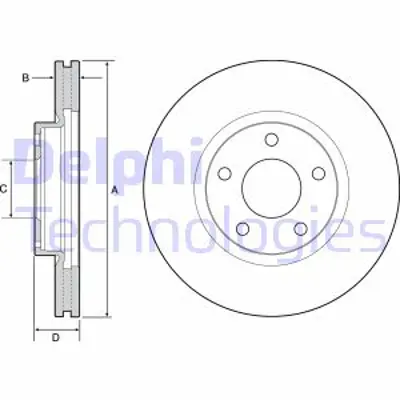 DELPHI BG4562C Fren Dıskı (Cıftlı Paket)   Boyalı Delıklı Ã–n Mazda 6 Cx 511/2011 > KD4533251