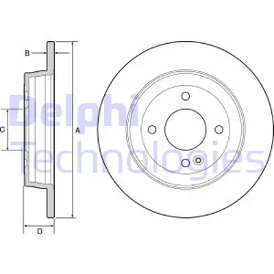 DELPHI BG4564 Fren Dıskı (Cıftlı Paket) Delıksız Arka Hyundaı  Kıa I20 Solarıs  Rıo 11/2010 > S584110U300
