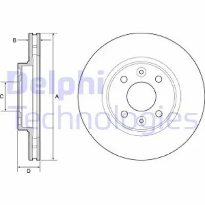 DELPHI BG4570 Fren Dıskı (Cıftlı Paket)   Boyalı Delıklı Ã–n Clıo Iv10/2012 > 402065054R