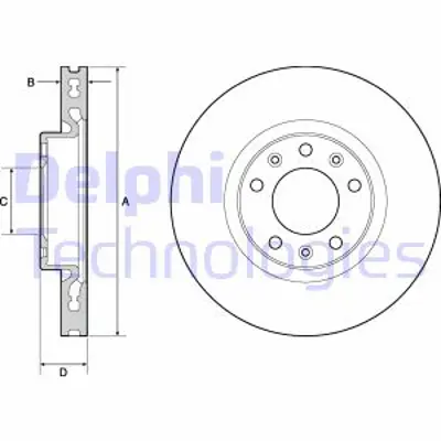 DELPHI BG4669C Fren Dıskı (Cıftlı Paket) Boyalı Delıksız On  308 09/2013 > 9800181480 9805961480